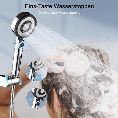 Nafall Duschkopf Handbrause PP Filter 5 Strahlarten Hochdruck Regendusche