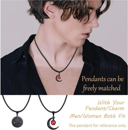 Hochwertige geflochtene Leder Halskette Armband Set