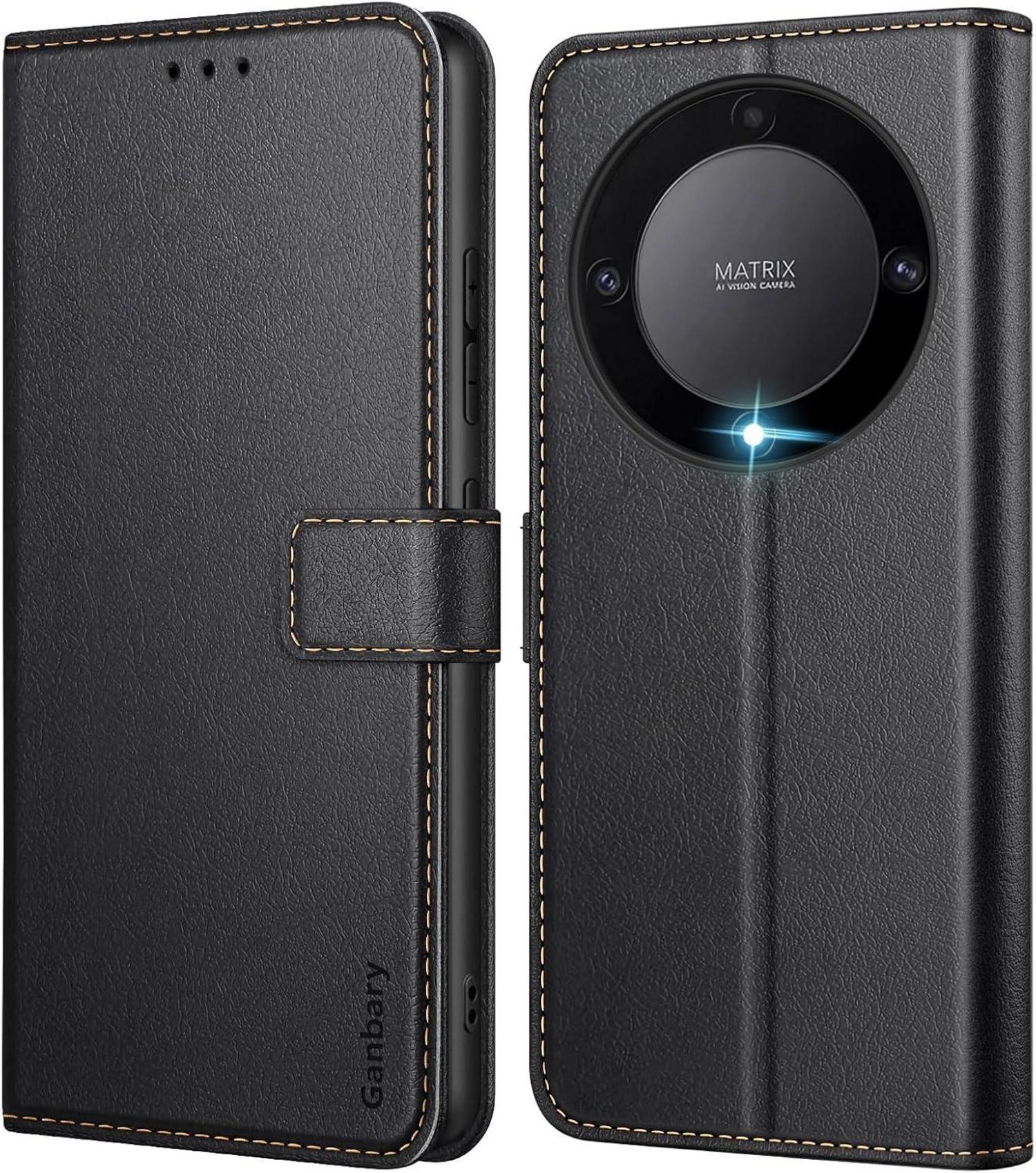 Honor Magic5 Lite Leder Handyhülle mit Kartenschlitzen