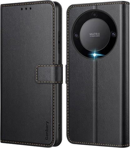 Honor Magic5 Lite Leder Handyhülle mit Kartenschlitzen
