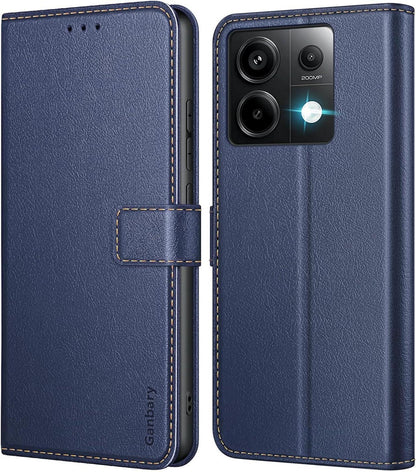 Handyhülle Xiaomi Redmi Note 13 Pro 5G Leder Blau Klapphülle
