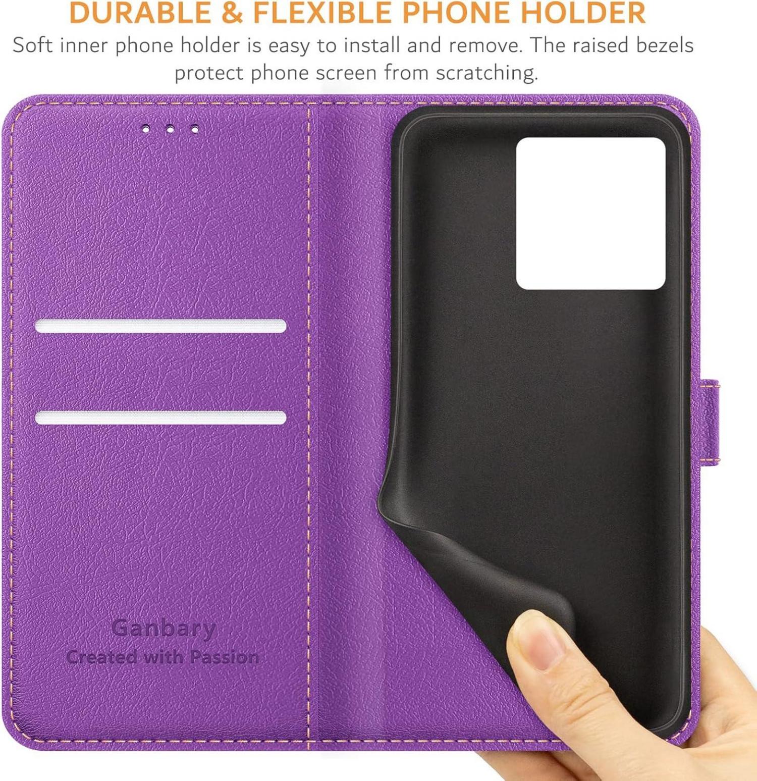 Handyhülle Xiaomi Redmi Note 13 Pro 5G Leder Klapphülle Violett