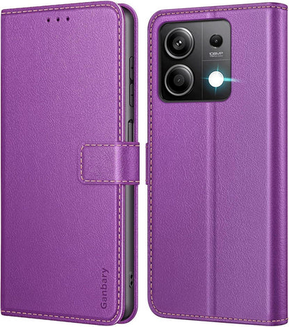 Handyhülle Xiaomi Redmi Note 13 5G Leder Klapphülle Violett
