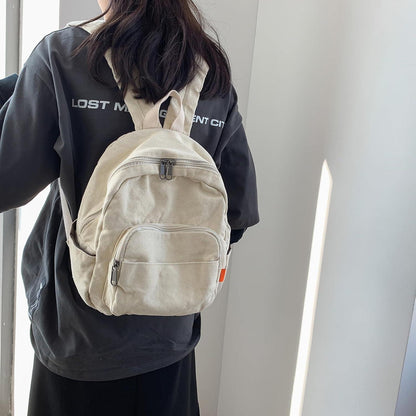 Damen Rucksack Klein Canvas Schule Reise Wandern Arbeit