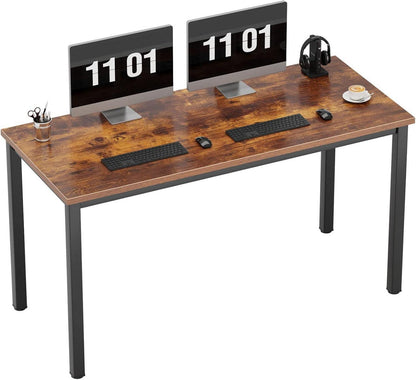 Computertisch 100x60x75 cm Holzplatte Metallgestell Home Office
