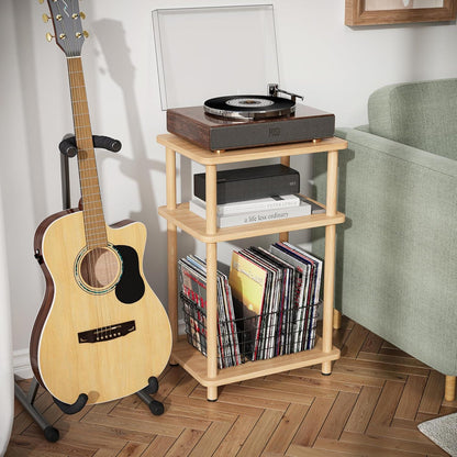 3-stöckiger Beistelltisch Holz Klein 40x30x61.5cm - Modernes Design, einfach aufzubauen