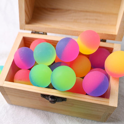 35 Neon Flummis 25mm für Kindergeburtstag & Party - Hochwertige Hüpfbälle