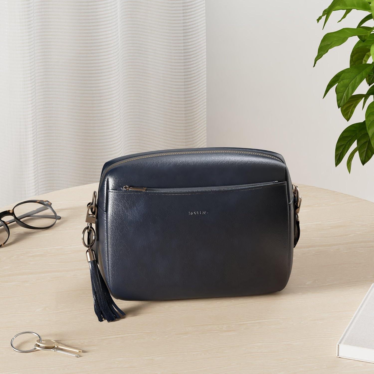 Roulens Damen Handy Umhängetasche Veganem Leder Crossbody