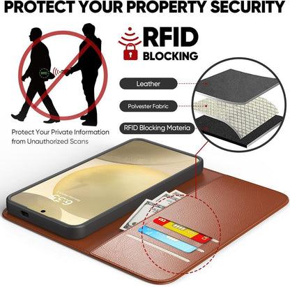 Samsung Galaxy S24 Hülle - Magnet Kartenfach RFID