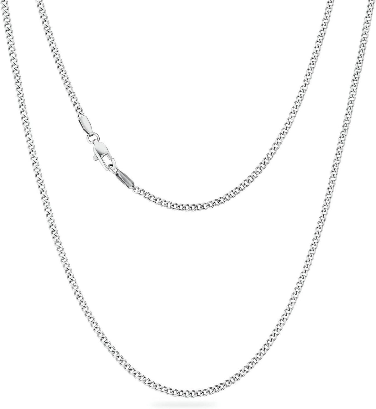 Edelstahl Panzerkette mit Diamantschliff 14K Gold