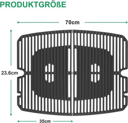 Gusseisen Grillrost 35x47 cm für 2-Brenner