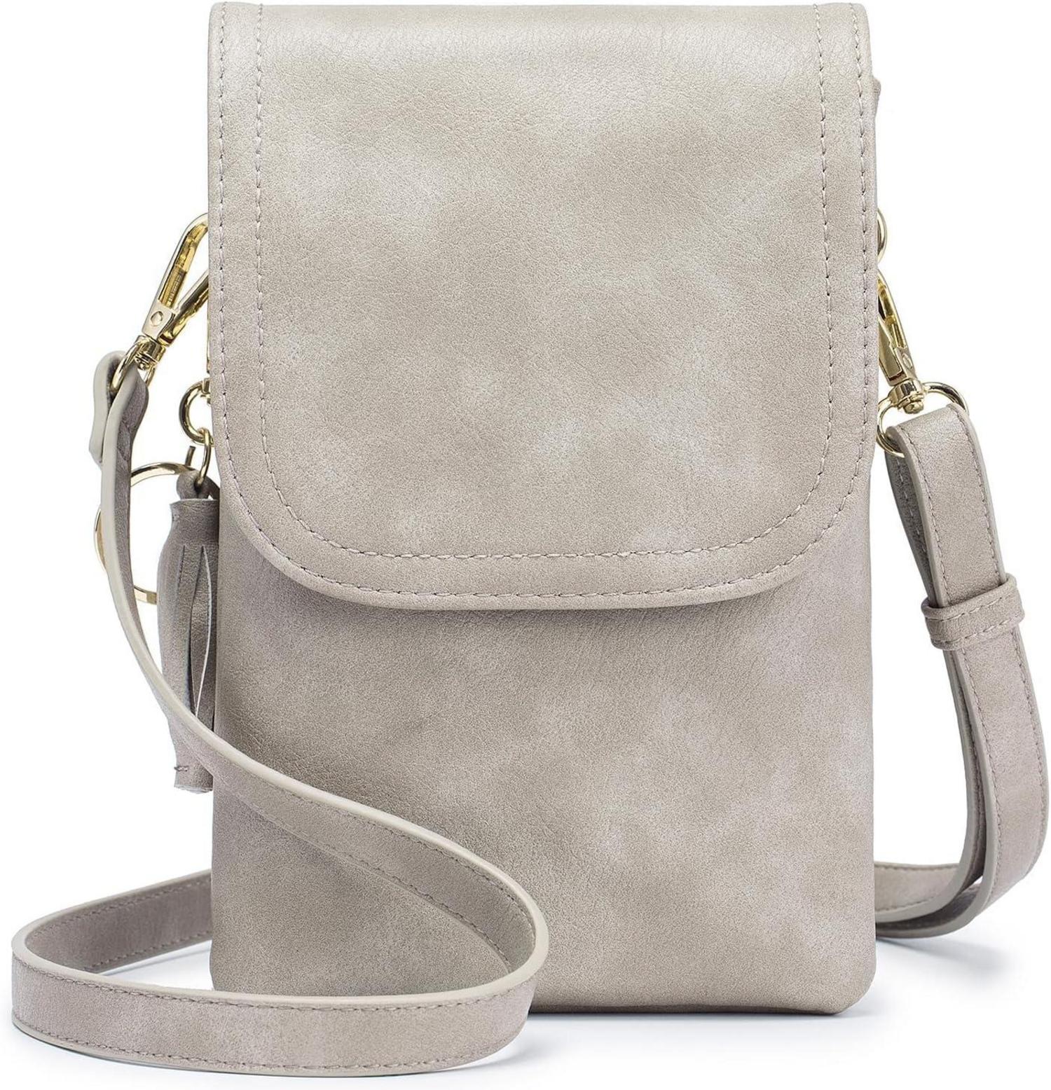 Handytasche Damen Umhängetasche mit Geldbörse, Verstellbarer Riemen
