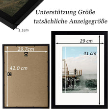 Bilderrahmen A3 Holz Weiße Passepartouts Display Erinnerungen