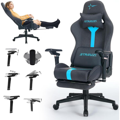 Ergonomischer Gaming Stuhl aus Wildlederimitat