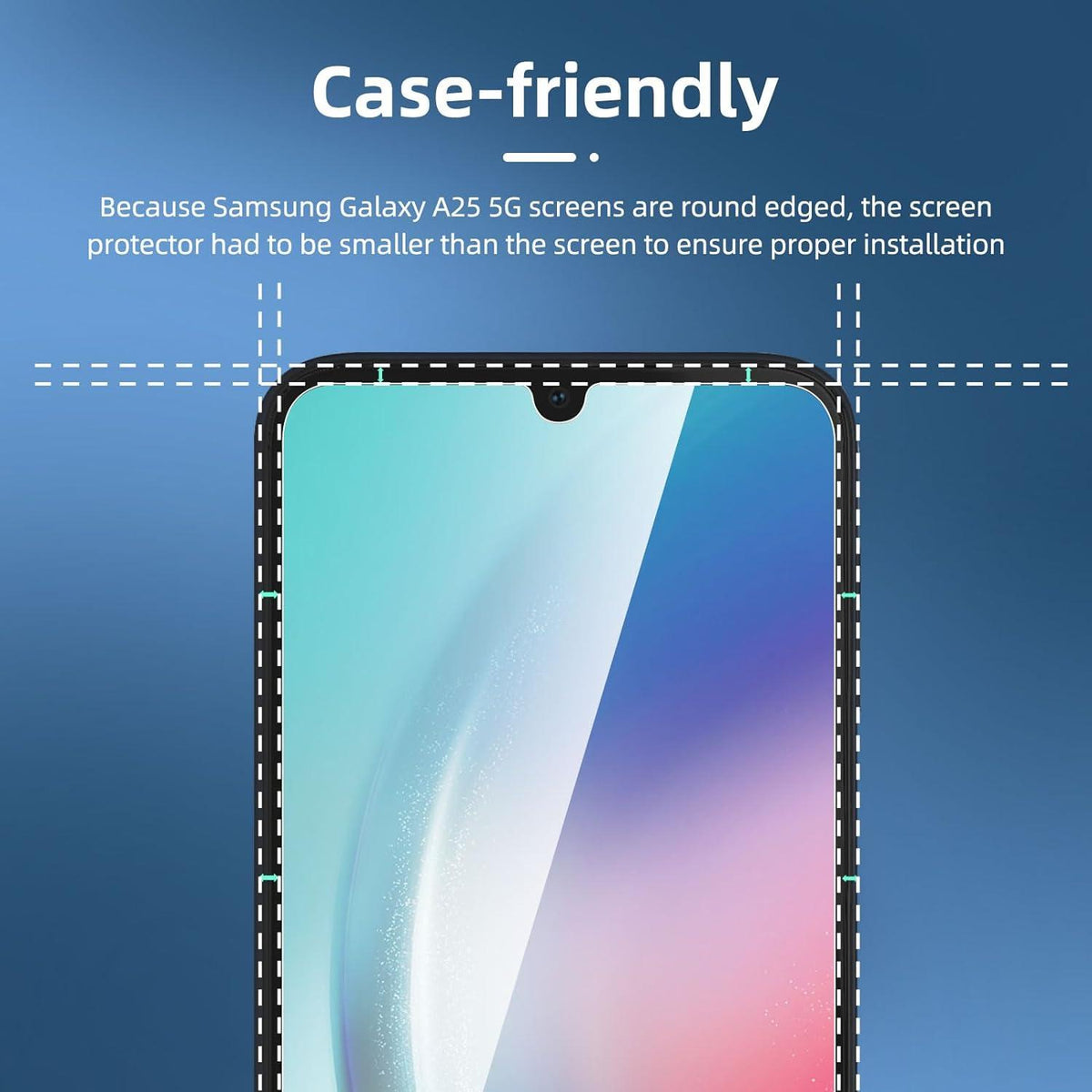 Panzer Schutzglas Samsung Galaxy A25 M34 5G 3er Set 9H Ultra-klar