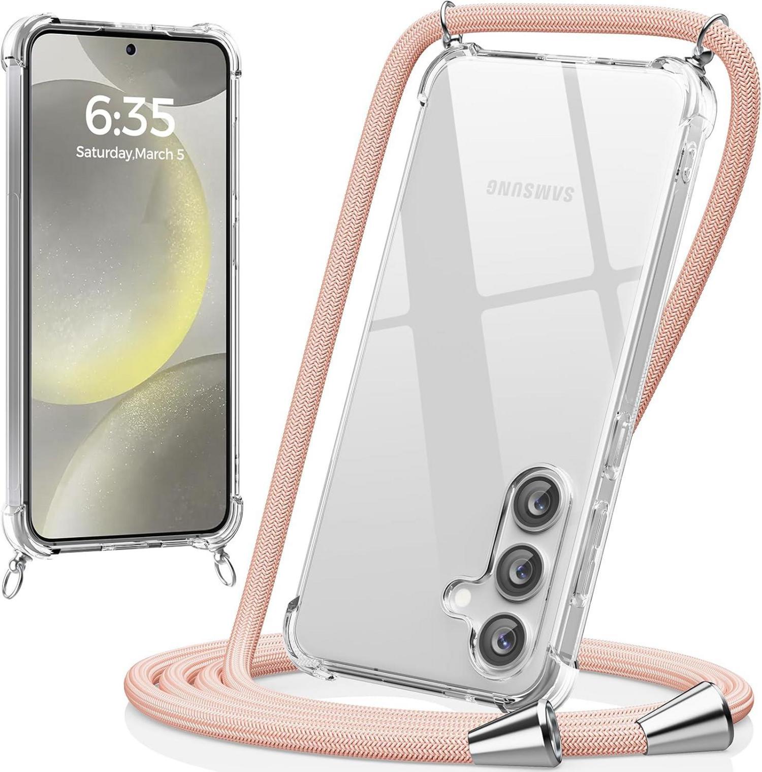 Handykette transparente Hülle Samsung Galaxy S24 Plus mit Bands