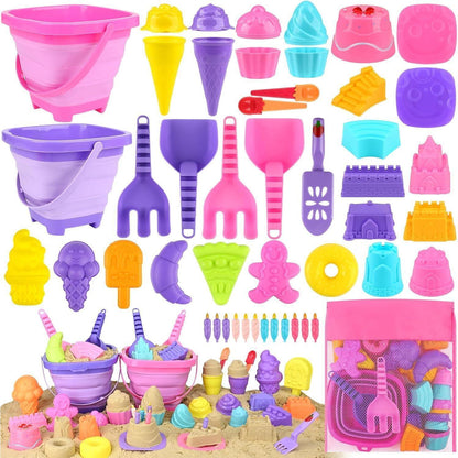 Sandspielzeug 49tlg Eisformen Schaufeln für Kinder Strandset