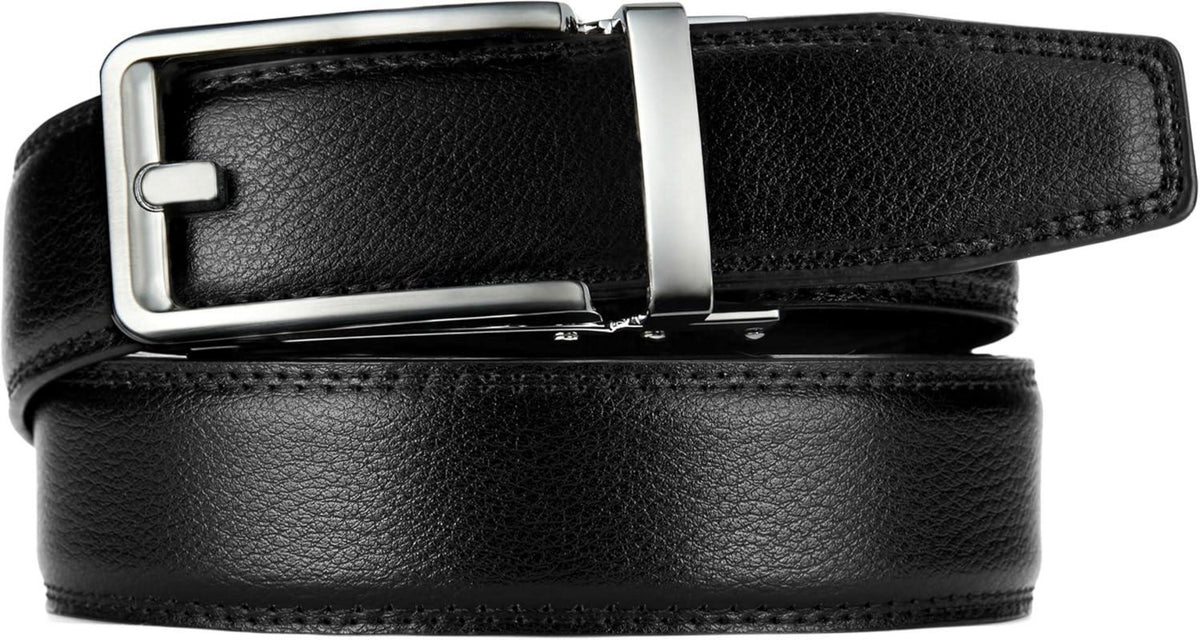 Ledergürtel Herren Automatik Gürtel Leder mikroverstellbar ohne Löcher