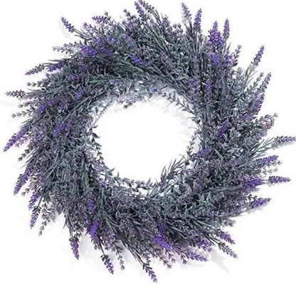 Lavendel-Kranz für die Haustür 48 cm künstlicher Frühlingskranz