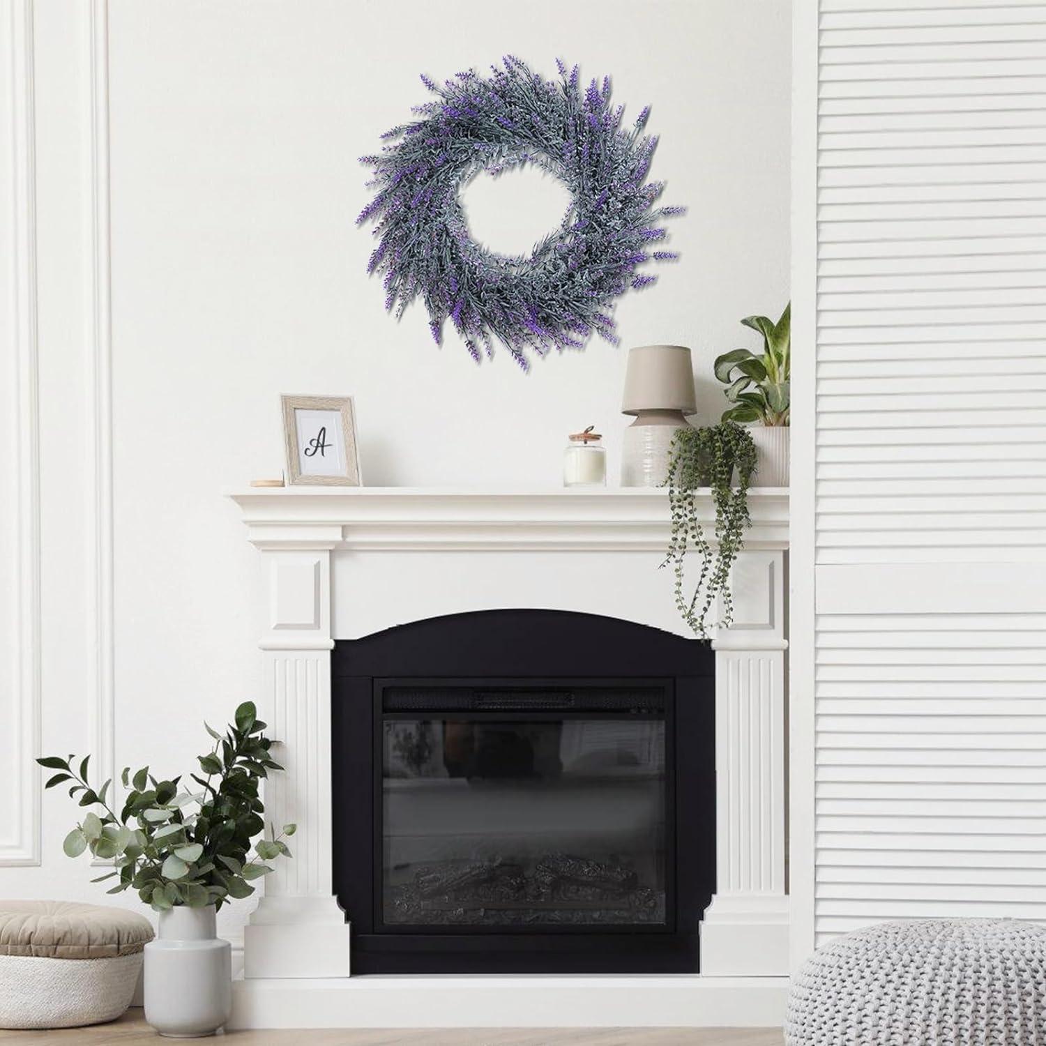 Lavendel-Kranz 48cm künstlich für Haustür Valentins-Frühlings-Deko