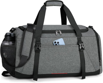 Sporttasche mit Schuhfach und Nassfach 40L - Wasserdicht, Grau