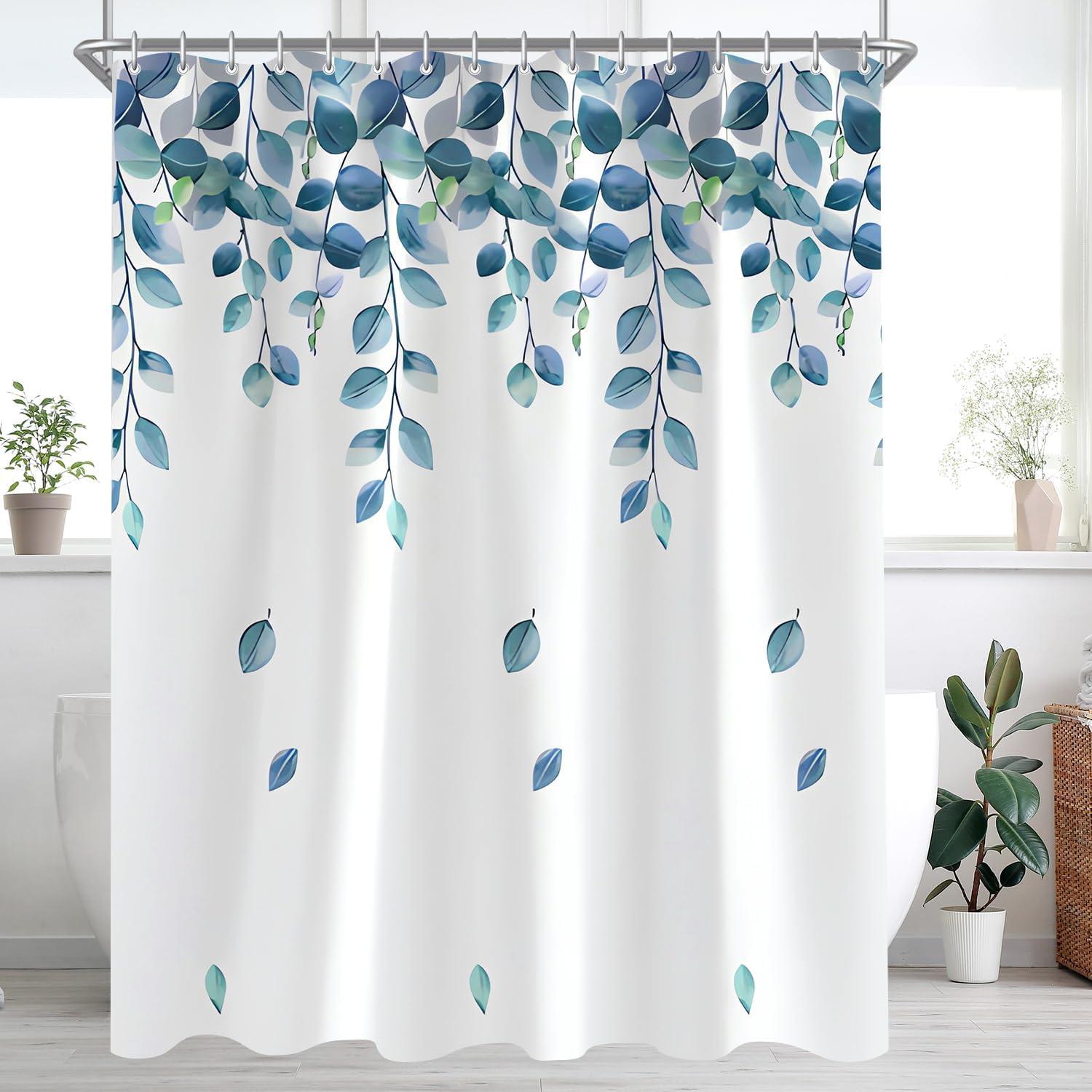 Duschvorhang Grün Blätter Pflanze 280x200cm Wasserabweisend Anti-Schimmel - 1er Pack