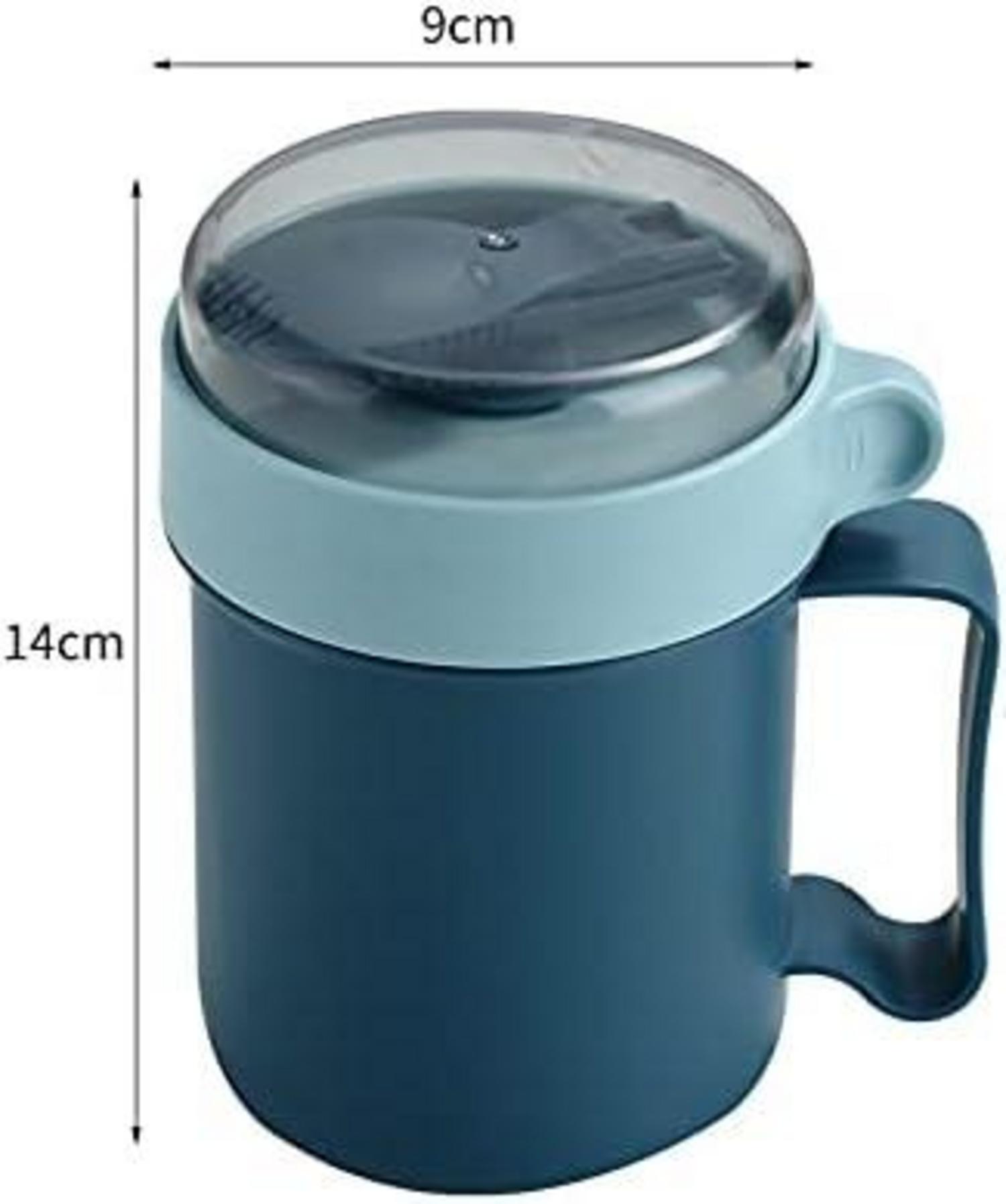 Müslibecher to go 500ml Joghurtbecher Deckel Löffel auslaufsicher BPA-frei