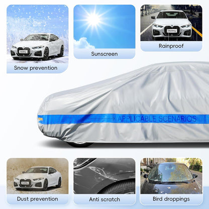 Wasserdichte Autoabdeckung A4 (470-490cm) für Camaro, Fusion & mehr