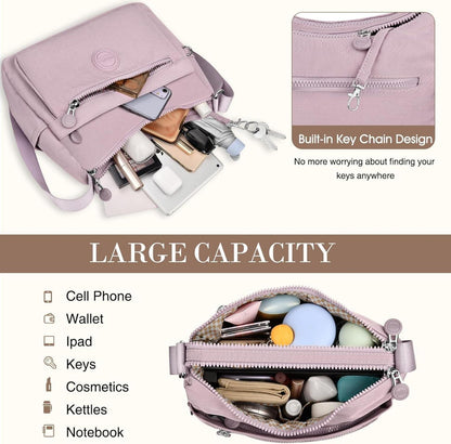 Umhängetasche Damen Nylon Wasserdicht Crossbody Messenger Bag