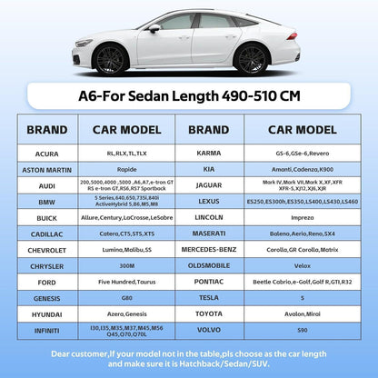 Wasserdichte Autoabdeckung für BMW 5er, Audi A6/A7 & Co. (3XL+)
