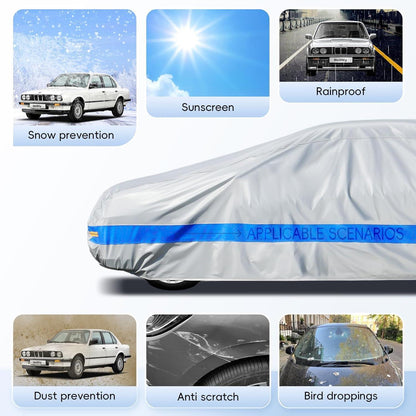 Wasserdichte Autoabdeckung für Porsche, Nissan & Co. (420-450cm)