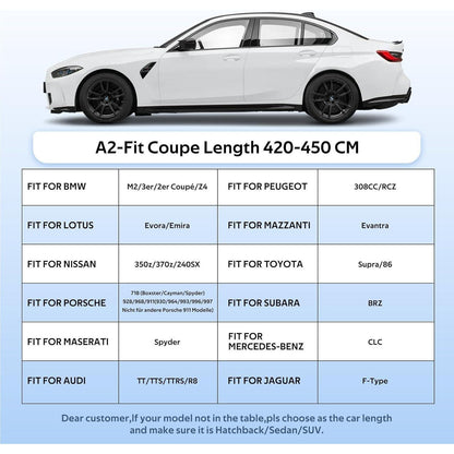 Wasserdichte Autoabdeckung für Porsche, Nissan & Co. (420-450cm)