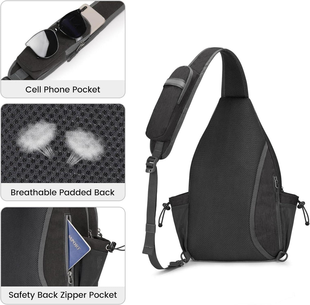 G4Free Sport-Schultertasche Pickleball Tasche Herren Damen Wandern Tennis