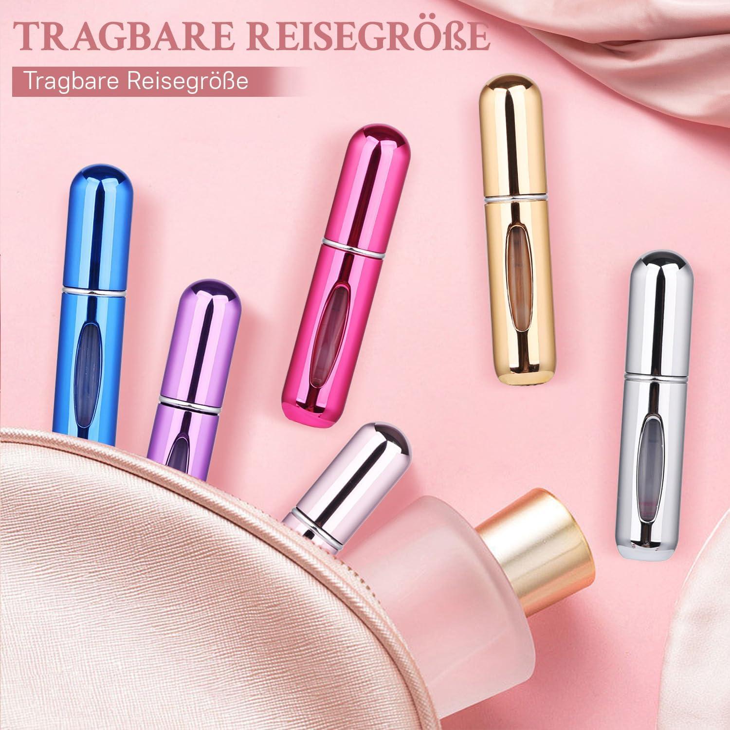Mini Parfümzerstäuber 5ml Nachfüllbar mit Transparentem Fenster (10