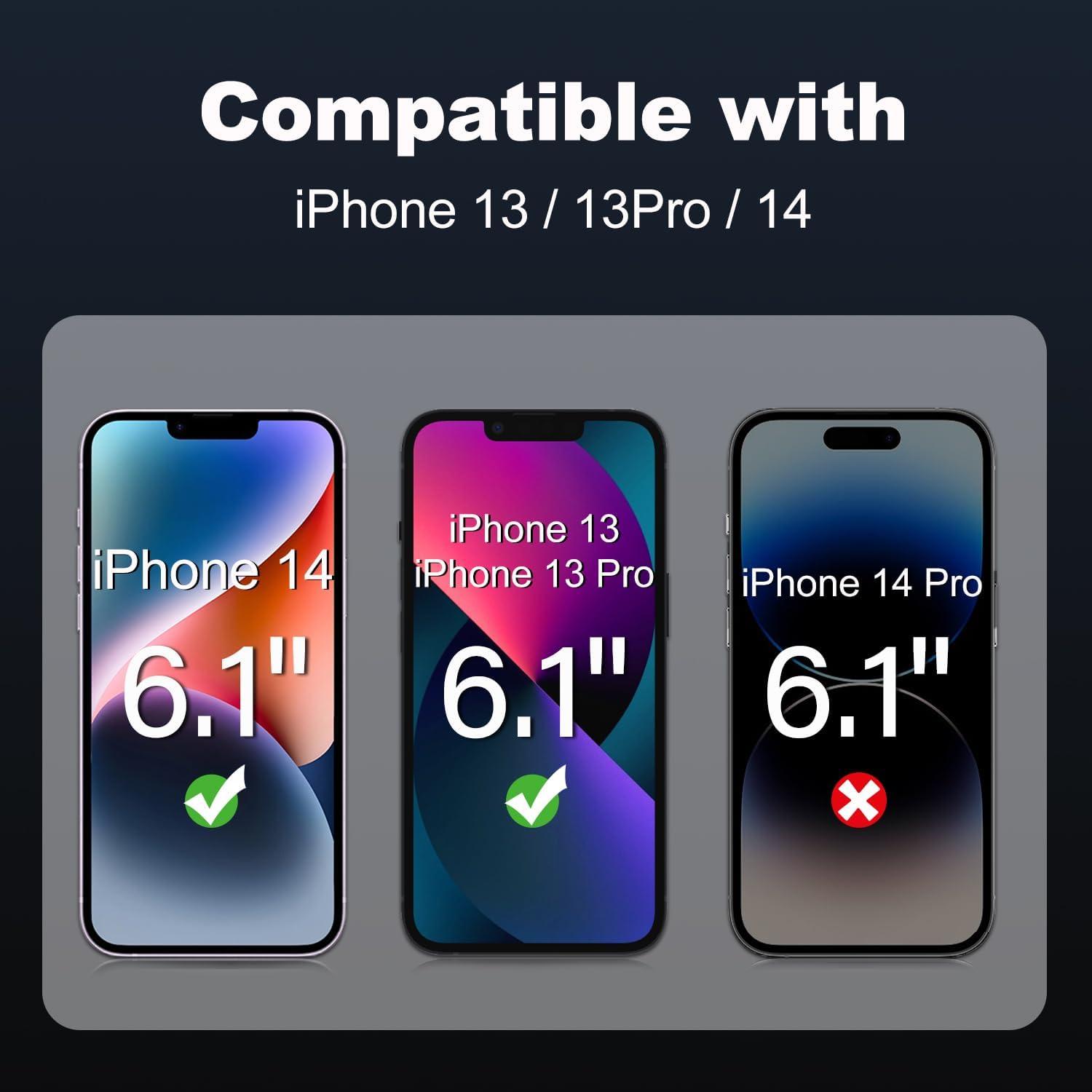 Panzerglas iPhone 13 13pro 14 Schutzglas 2 Stück 9H Härte