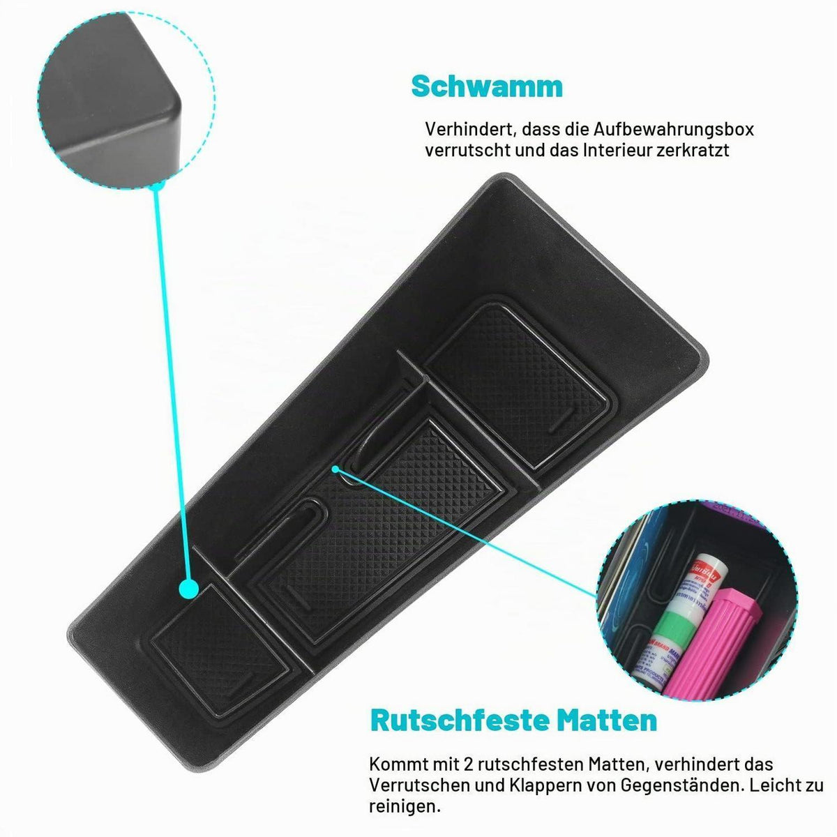 Mittelkonsolen Organizer für Skoda Enyaq iV 2021-2024