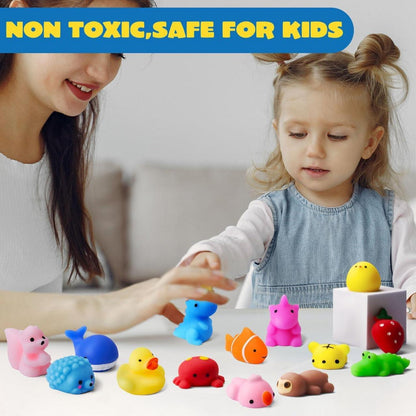 100er Pack Mini Mochi Squishy Spielzeug Set für Kinder Stressabbau Partyfüller