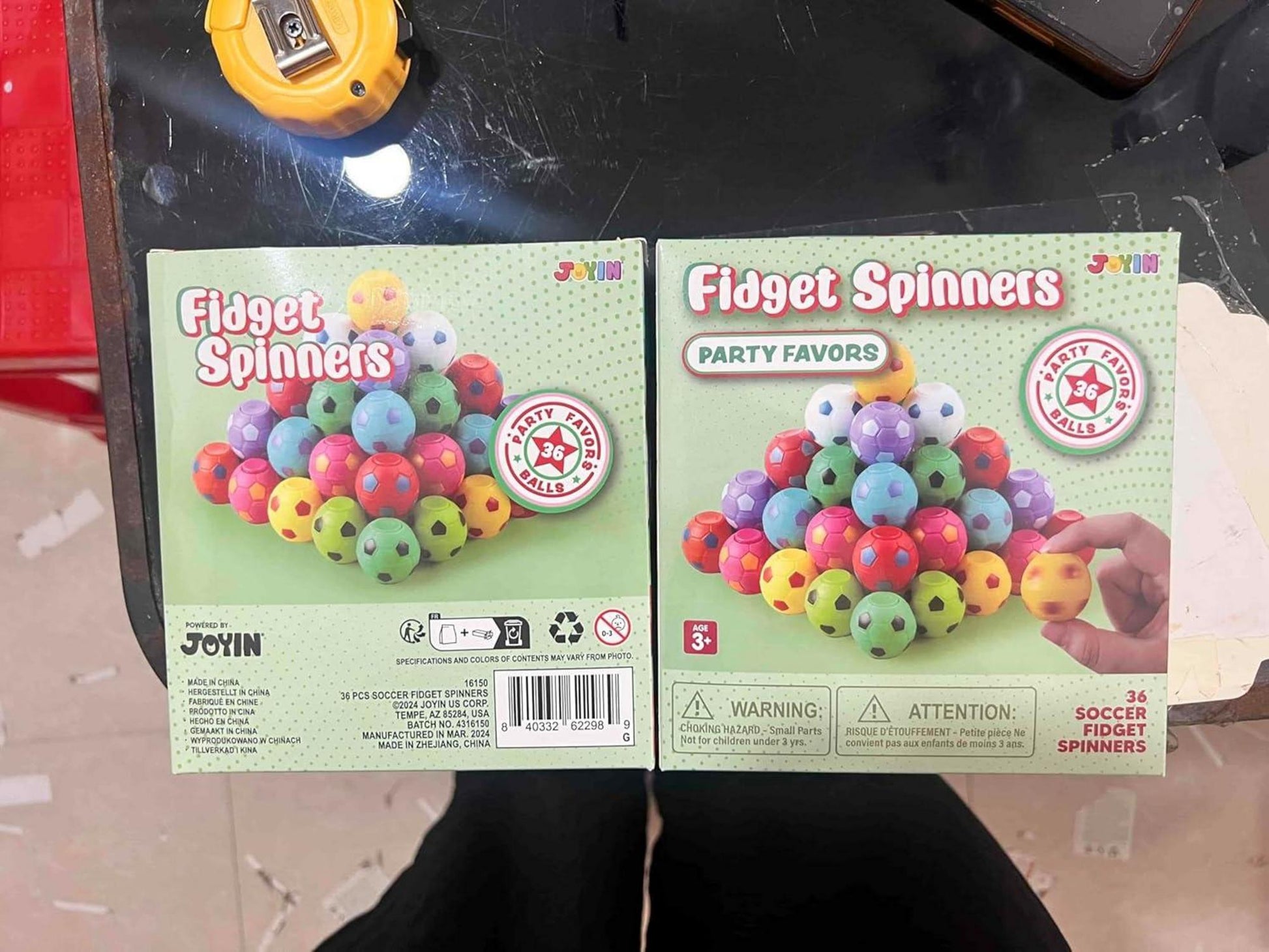 36 Stück Fußball Spinner Fidget-Spielzeug Kindergeburtstag 5-10 Jahre
