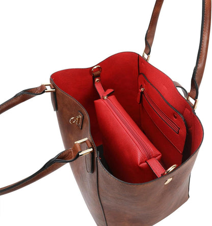 Große Damen Shopper Handtasche aus Leder - Elegant und geräumig