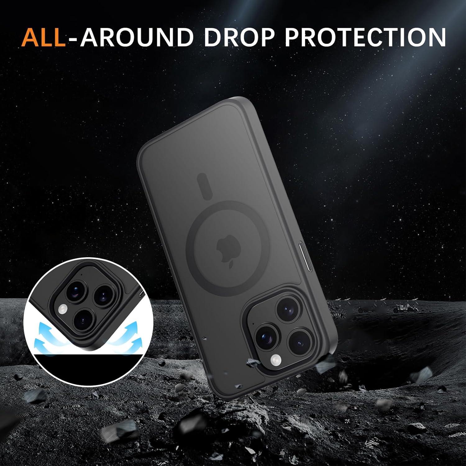 Magnetische Schutzhülle iPhone 14 Pro Max Schwarz MagSafe UltraDünn