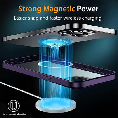 Magnetische UltraDünne Hülle für iPhone 15 MagSafe Stoß- & kratzfest