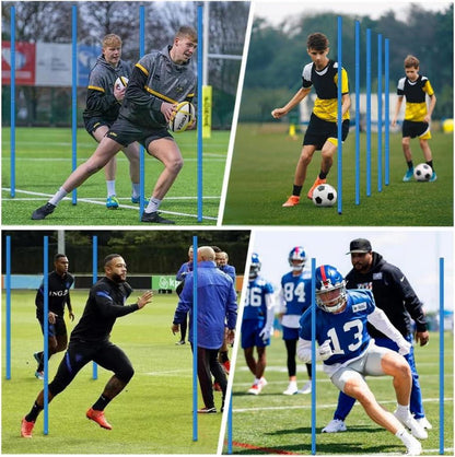 Slalomstangen Fußball Trainingsset - 6 Stangen Koordinationsleiter 6m