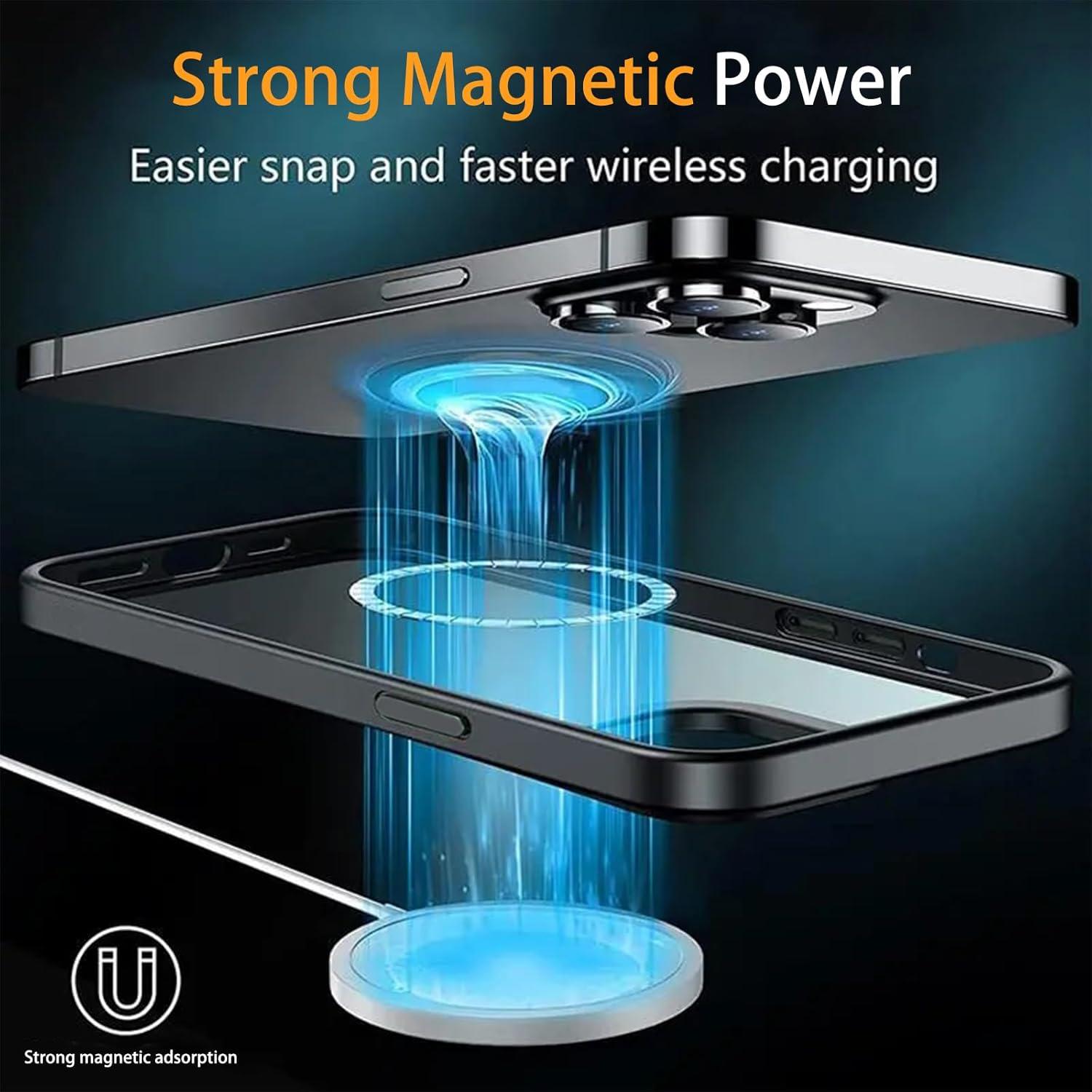 Magnetische Schutzhülle für iPhone 14 Pro, MagSafe, stoß- und