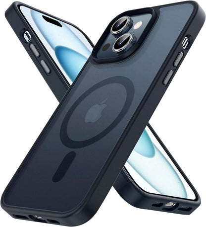 Magnetische Stoßfeste Schutzhülle für iPhone 15 Plus MagSafe Schwarz