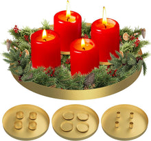 Magnetisches Kerzentablett 30cm Adventskranz Gold