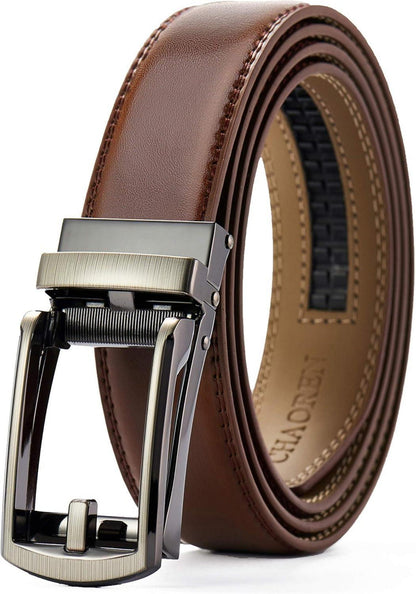 Automatischer Ledergürtel Herren 30mm Braun ohne Löcher