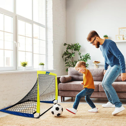 Fussballtore für Garten Kinder 2er Set mit Hütchen & Tasche