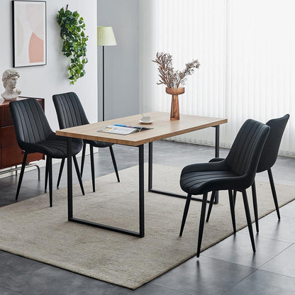 Samt Esszimmerstühle 4er Set – Moderne Sessel Schwarz