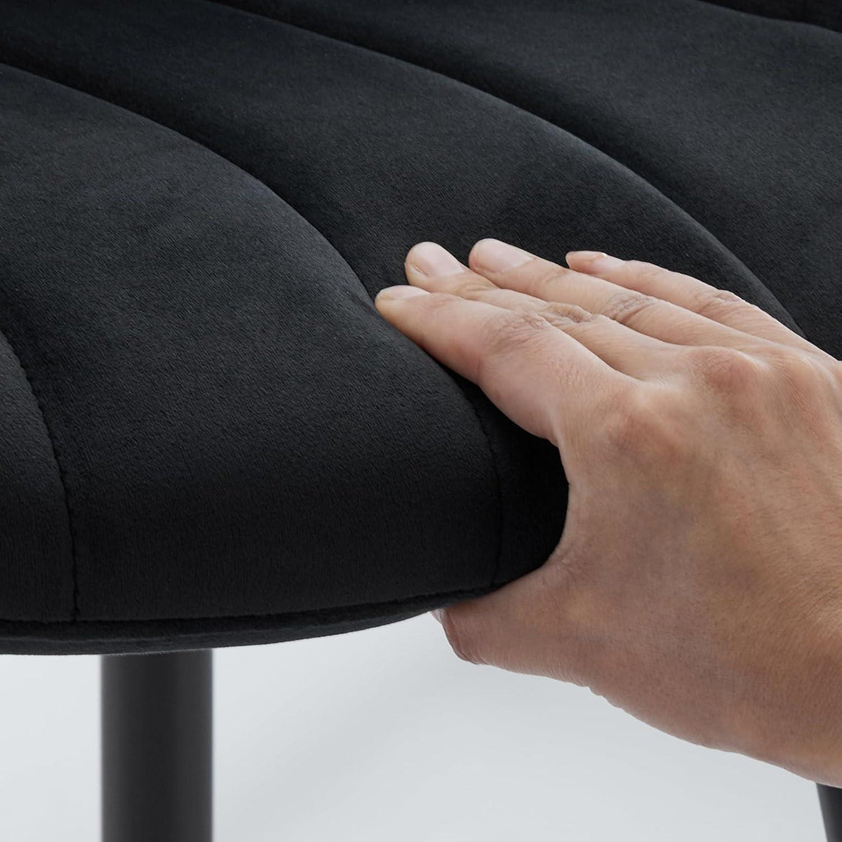 Samt Esszimmerstühle 4er Set – Moderne Sessel Schwarz