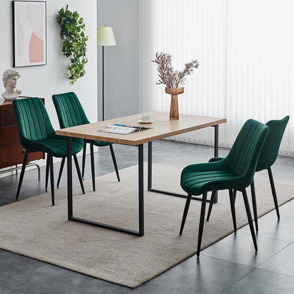 Samt Esszimmerstühle 4er Set – Moderne Sessel Grün